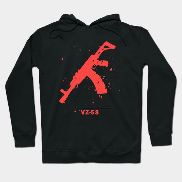 Red Stile Assault rifle VZ-58 Hoodie by YujiVI